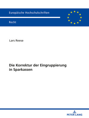 cover image of Die Korrektur der Eingruppierung in Sparkassen